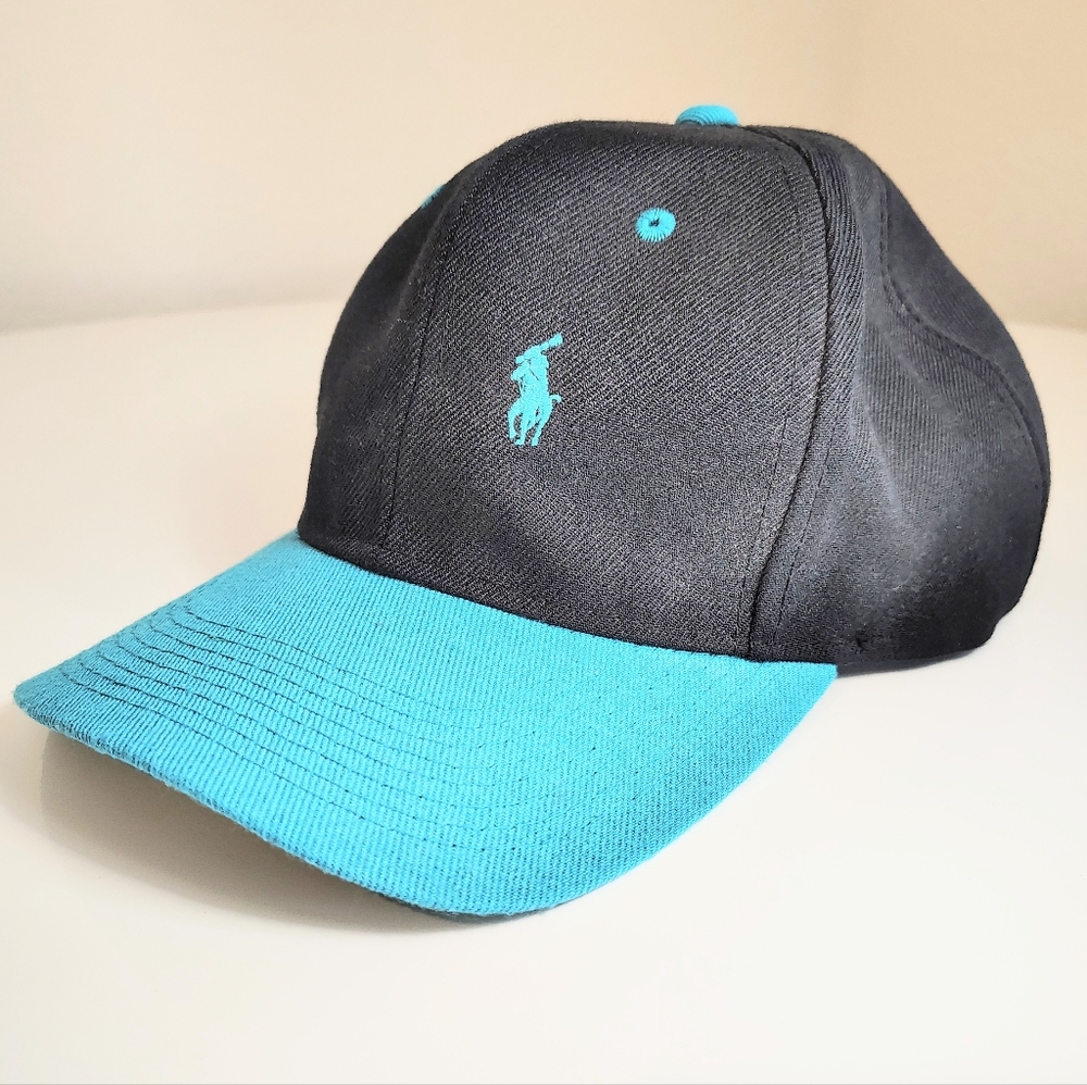 Vintage Polo Disney Navy Baseball Cap with Teal Stitching